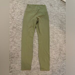 Green lulu lemon align leggings size 4